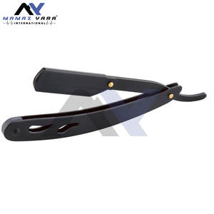 Navaja de Barbero Recta para Hombre, Kit de Navaja de Una Sola Hoja Premium, Acero Inoxidable, Elección del Barbero, Negro Elegante - Product Image 4