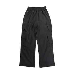 Pantalones de cintura alta, ropa de calle, pantalones Cargo de 6 bolsillos, pantalones Cargo de cintura alta de algodón 100% para mujer, pantalones Cargo de moda lisos para mujer - Product Image 1