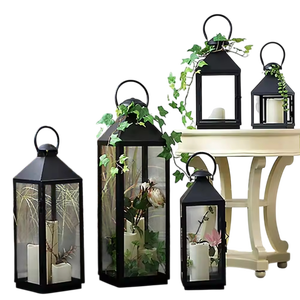 <b>Brass</b> <b>Lantern</b> With Glass Panels Durable Home Decoration Candle Holder Centerpiece In Best Price Modern Design - Product Image 3