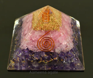 Lapis-lazuli et pierre de lune Orgonite Pyramide Chakra Équilibrage, Générateur d'énergie, Décoration en cristal de méditation Vente en gros en vrac - Product Image 4