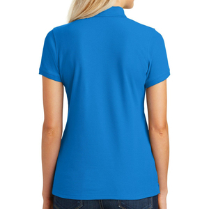 REBA SPORTS IMPEX Women's Blue Short Sleeve for <b>Shirt</b> Solid Color Knitted Polyester Quick Dry Casual Wear - Product Image 4
