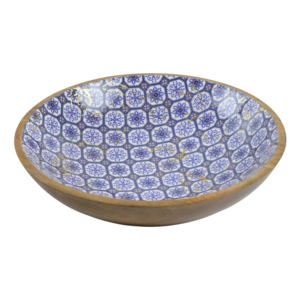 ชามไม้ดีไซน์สวยงามเคลือบสีเคลือบเงาสำหรับเสิร์ฟอาหารและตกแต่งโต๊ะ - Product Image 6