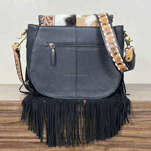 Nouveau Design sacs 2025 usiné à la main en cuir de vachette femmes frange sac à bandoulière en cuir véritable luxe mode dames sac de messager - Product Image 5