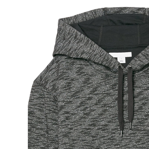 Sweat-shirt à capuche pour homme, coupe classique, en molleton 100% coton, couleur unie, décontracté, pour l'hiver, noir et gris mélangés, écologique, respirant - Product Image 5