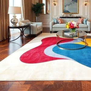 Luxury Decorative Rug Hand Tufted Woolen Abstract Design Indoor Outdoor Rug Home Decor Best Price Modern Abstract Pattern Rug - Product Image 2