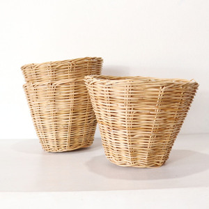 Cestas de mimbre para flores, cestas de jardín tejidas a mano, macetas verdes para plantas, macetas para decoración de exteriores - Product Image 4