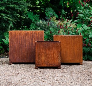 Top Selling <b>Rectangle</b> Rustic Vintage Outdoor Large Size Industrial Garden Decorative Metal Iron <b>Planters</b> Set of 3 - Product Image 6
