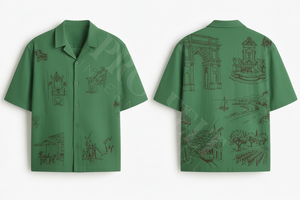 Camisa de Vestir Casual de Manga Corta Transpirable al por Mayor, Diseño Personalizado Estampado, Ropa de Playa de Verano, Camisa de Vestir Ligera de Corte Holgado - Product Image 4