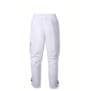 Pantalon de jogging cargo épais pour homme, multipoches, en molleton, coupe ample, en coton, style streetwear, personnalisable - Product Image 2