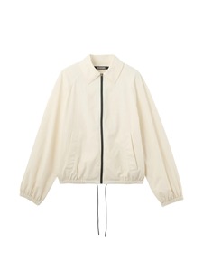 Men's Cream Color Zipper Closure Windproof Casual Shirt <b>Jacket</b> Regular Fit Polyester Material Turn-down Collar Solid Pattern - Product Image 6