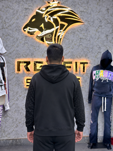 REXFIT Sports <b>Men's</b> <b>Pink</b> Hoodie Oversized Streetwear French Terry Regular Fit Front Print Casual Autumn Wear <b>Sweatshirts</b> - Product Image 5