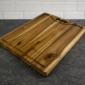 Planche à découper extra large en bois de caoutchouc, bloc de boucher en bois massif, planche à hacher épaisse pour cuisine OEM - Product Image 1