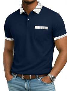 Polo de Diseño Sólido y Resistente para Hombre, Colección de Verano, Polo Básico Importado, Polo Liso en Tallas Grandes, Venta al Por Mayor - Product Image 6