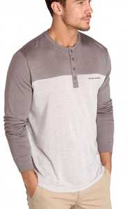 Oneten Apparel <b>Men's</b> Color Block <b>Long</b> <b>Sleeve</b> <b>Henley</b> Shirt - Product Image 3