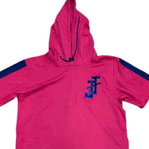 ชุดเดรสฮู้ดดี้แจ็คแอนด์จิล สีชมพู แขนสีน้ำเงิน พร้อมโลโก้ ชุดเดรสฮู้ดดี้สวมใส่สบายสำหรับผู้หญิงและวัยรุ่น ชุดเดรสฮู้ดดี้ทันสมัย - Product Image 2