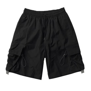 Summer American Style Trendy Loose Casual Versatile Plain Mid Waist Sporty Breathable Quick Dry Drawstring Nonwoven Men Cargo - Product Image 6