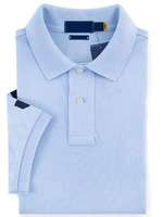 Chemise d'été à manches longues pour homme avec grand logo RL brodé, en tissu tricoté anti-plis et motif imprimé