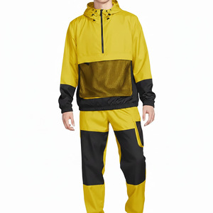 Men's <b>White</b> Hooded Tracksuit Set Full Sleeve Breathable Sporty Lightweight Two-Piece Design Autumn Wear Printed Plus Size - Product Image 3