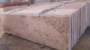 Dalles de granit Shiva Gold, pierre naturelle, finition polie, best-seller, pour revêtement mural et sol de cuisine, disponibles à bon prix - Product Image 5