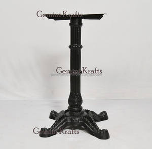 Base de meuble industriel en fonte noire, pied rond Antique, café, salle à manger, rectangulaire, haut, Restaurant, hôtel, Base supérieure en bois - Product Image 3