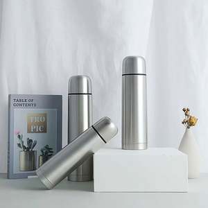 Botella Térmica de Acero Inoxidable de Pared Simple o Doble, Varias Capacidades, Diseño de Cabeza de Bala, Botella de Agua Aislada para Viaje - Product Image 2