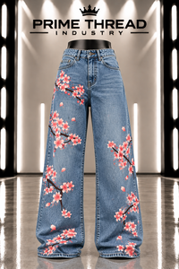 Wholesale Custom <b>Men</b>’s Vintage Washed Denim <b>Jeans</b> Custom Design Print Vintage Unisex Wide Leg Baggy Loose Fit Y2K <b>Flare</b> Pants - Product Image 4