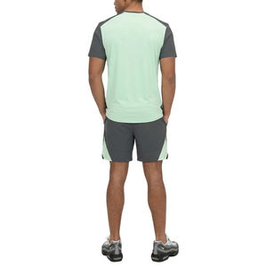 Premium Solid Printed Polyester Men's Short Tracksuit <b>Set</b> O neck <b>Lounge</b> Wear Luxury Breathable Two-Piece tracksuit - Product Image 2