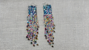 New 2025 Boho Vintage Fashion Jewelry Big Statement Beaded Embroidery Drop Earrings Multicolor Custom Size Unisex Party Indian - Product Image 3