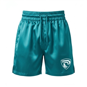 Pantalones Cortos de Boxeo Dumela International en Poliéster Color Verde Azulado con Logotipo para Entrenamiento de MMA, Ajuste Cómodo para Todas las Temporadas - Product Image 1
