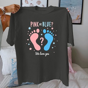 Tshirt pour femme en pur coton ROSE OU BLEU coupe confortable - Product Image 3