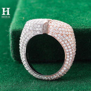 Anillo de Oro 14K Personalizado de Hip Hop con Corazón Roto, Anillo de Hombre con Diamantes Cultivados en Laboratorio, Anillo de Huesca con Micro Pavé de Moissanita Grande - Product Image 3