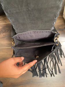 Bolso de Piel de Vaca Auténtica para Mujer, Bolso con Flecos, Estilo Occidental, Estilo Bohemio, Multiusos - Product Image 6