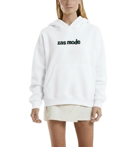 Sudadera con Capucha Estampada Estilo Urbano para Mujer, Sudadera con Logotipo Personalizado Lavada, Sudadera Extra Grande para Mujer, Tallas Grandes - Product Image 4