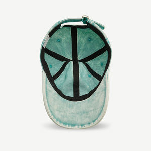 หมวกเบสบอลผ้าฝ้ายสีพื้นสไตล์วินเทจ ป้องกันแสงแดด แบบ Snapback ทรง Dad Hat - Product Image 2