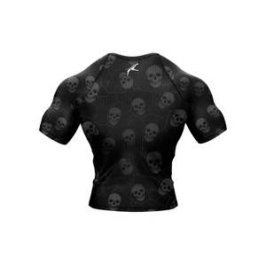 White and Black BJJ Professional Training Men Women Kingz Rash Guard Ranked Short <b>Sleeve</b> Rashguard - Product Image 6