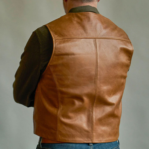 Top Quality <b>Men's</b> Casual <b>Leather</b> <b>Vest</b> for Winter Breathable and Warm with Fabric Material Reasonable Price Low MOQ Formal Style - Product Image 2