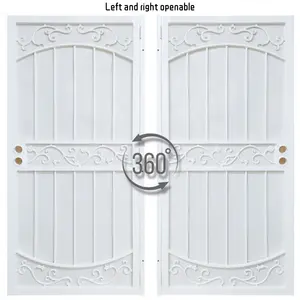 Pintu logam eksterior baja dekoratif besi tempa logam kustom layar keamanan pintu