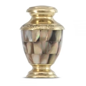 Premium Metal & <b>MOP</b> Cremation Urn Adult Ashes Storage Container Decorative Funeral Urn Wholesale - Product Image 1