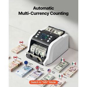 Macchina Contabanconote con Rilevamento di Contraffazioni UV/MG/IR/DD/DBL/HLF/CHN, 1200 Banconote/Minuto, Display TFT - Product Image 4