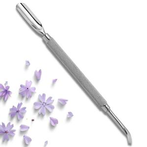 Pousse-cuticules double extrémité en acier inoxydable de haute qualité, éliminateur de callosités, outil professionnel jetable pour ongles, fournisseur en gros - Product Image 1