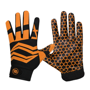 Guantes de Fútbol Americano de Última Tendencia, Listos para Entrenar, con Agarre Acolchado, para Receptor, Deporte al Aire Libre, Juveniles y Adultos, Cierre con Cordones, Logotipo Personalizado, Venta al Por Mayor - Product Image 6