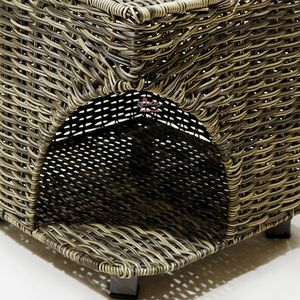Foldable Cat Condos Solid Pattern Pet House <b>Button</b> Closure for Living Room Winter Hideaway Cat Cubes Covered Cat Bed - Product Image 2