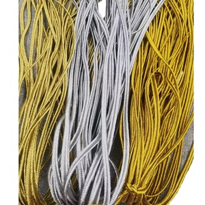 Cordón Metálico Trenzado Plano de 4 mm para Uso en Prendas, Ecológico, de Lujo, para Acolchado, Manualidades y Decoración - Product Image 2