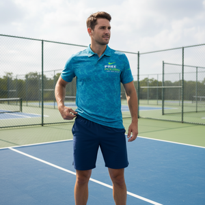 Maillot de pickleball personnalisé pour hommes, respirant, séchage rapide, manches courtes, maillot de sport uni, imprimé devant, tenue d'équipe de club pour l'été - Product Image 5