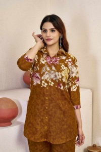 Ensemble indien pakistanais imprimé floral en coton Kurta et pantalon palazzo pour femme, tenue ethnique pour mariage, fête ou tenue décontractée - Product Image 2