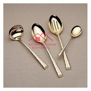 Precio al por mayor, superventas, accesorios de decoración de cocina y Hotel, juego de cubiertos de metal de Latón chapado en oro, cubiertos - Product Image 1