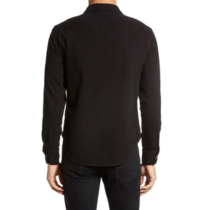 Best Selling Men's Casual <b>Denim</b> Shirt Breathable <b>Material</b> Comfortable Long Sleeve Plain Design Button OEM Service Available - Product Image 4