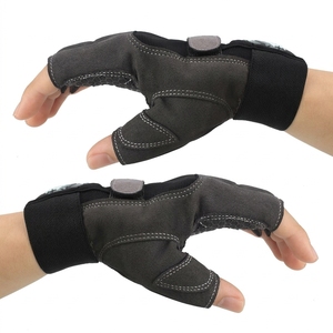 <b>Half</b> Finger Gym Fitness Gloves with Wrist Strap Support for Weight Lifting Women Suede Breathable Non <b>Slip</b> Adjustable 0.5kg - Product Image 3