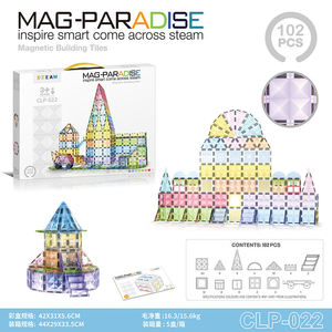 122PCS Bulk Multi-Color Star-Shaped Grooved <b>Plastic</b> Magnetic Building <b>Tiles</b> - DIY Educational Construction Toys for Kids - Product Image 4