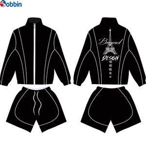 Conjunto Corto Deportivo de Verano para Hombre, Personalizado, Cómodo, Estilo Vintage, con Cierre, Bordado, Resistente al Viento, de Nailon Impermeable - Product Image 1